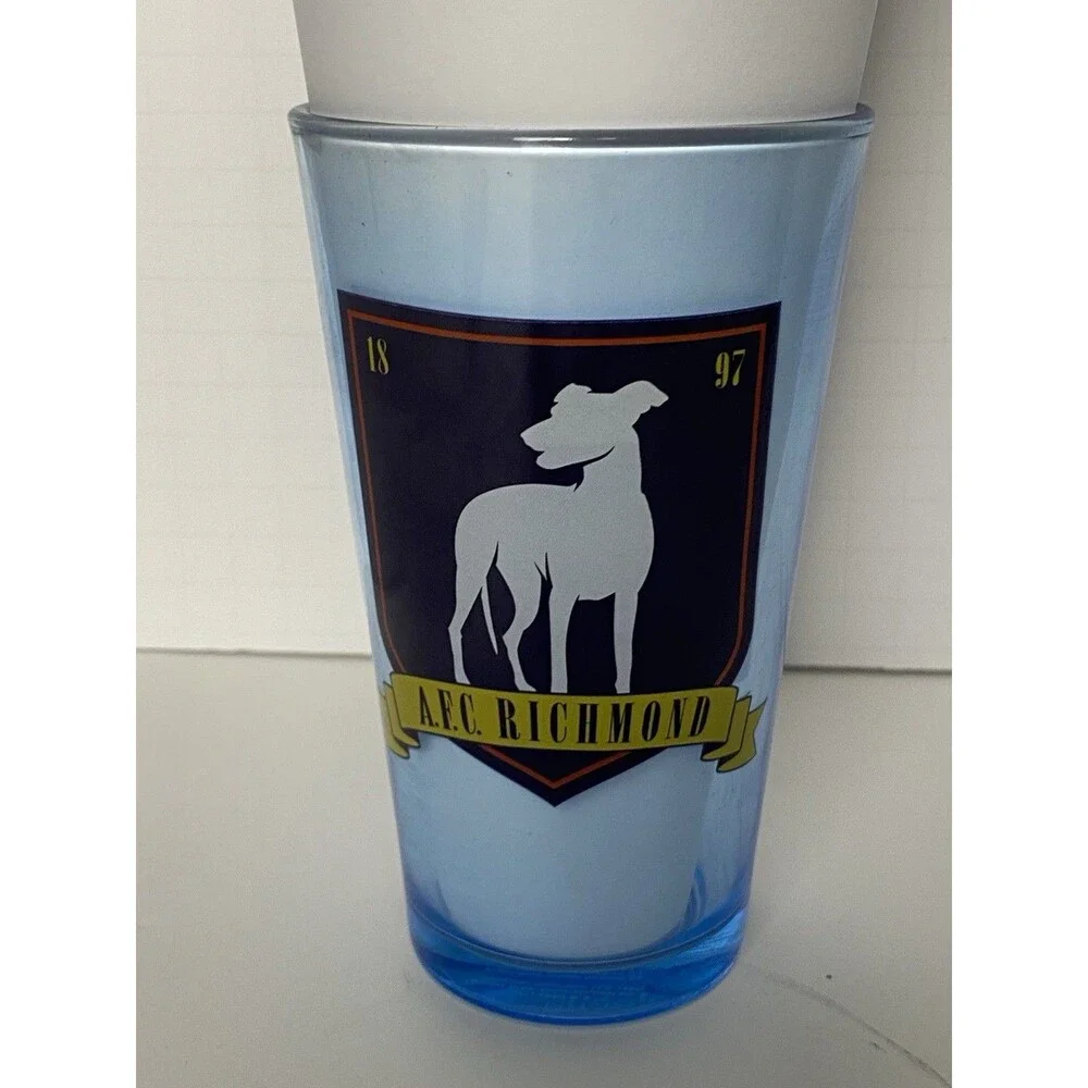 New Ted Lasso A.F.C.Richmond Soccer 16 oz Glass - Collectors Item - Great Gift